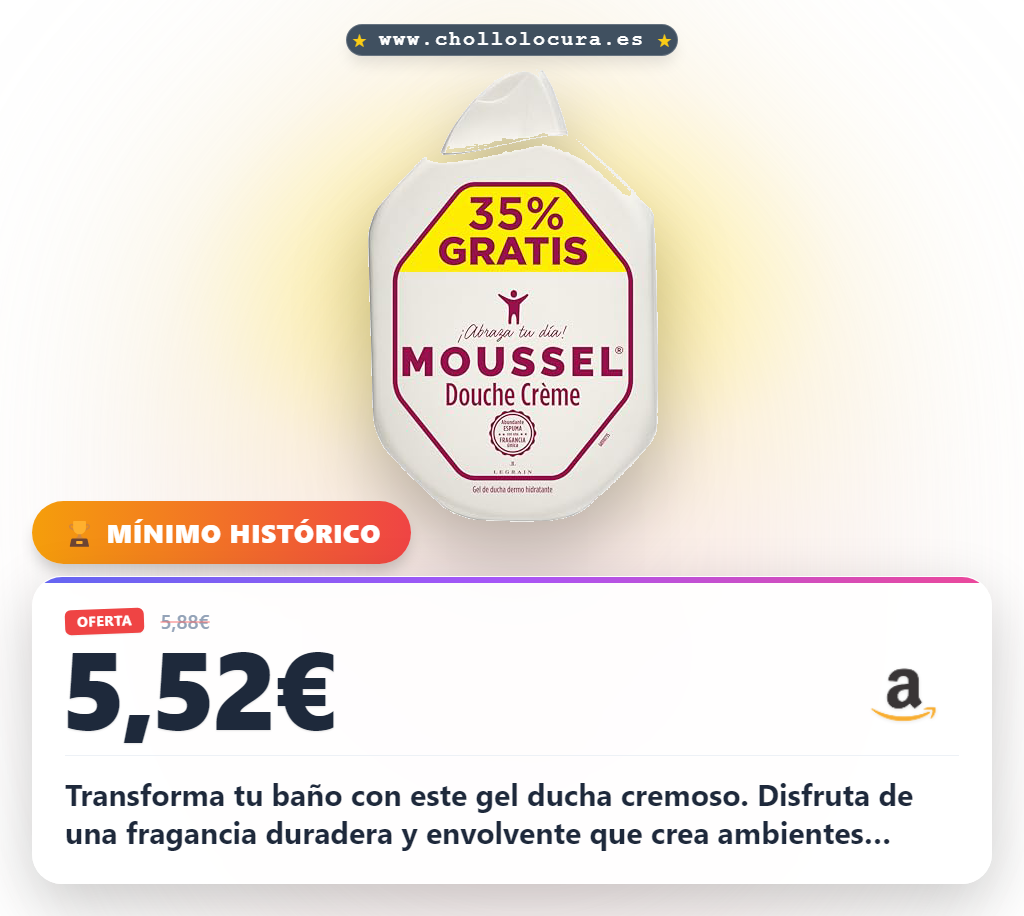 Aprovecha el moussel gel ducha cremoso 650 ml y 250 ml en oferta histórica para un ambiente acogedor