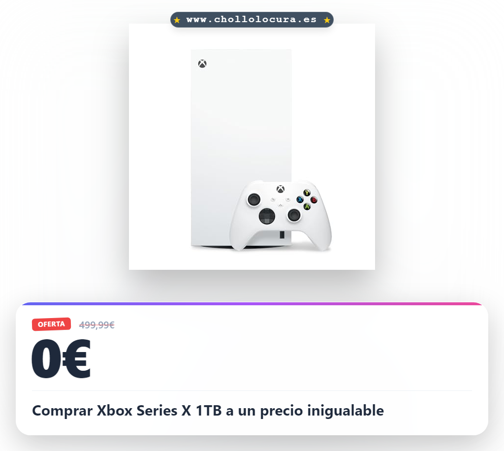 Comprar Xbox Series X 1TB a un precio inigualable