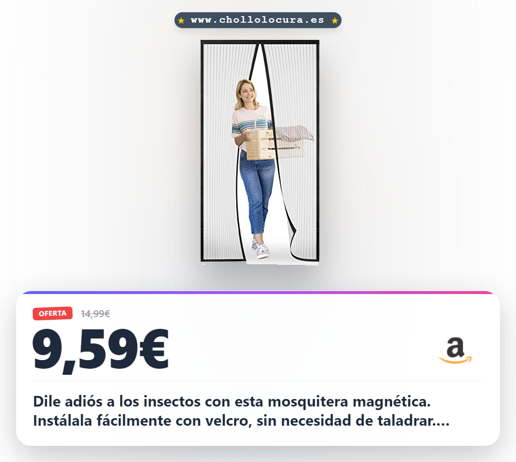 Dile adiós a los insectos con esta mosquitera magnética. Instálala fácilmente con velcro, sin necesidad de taladrar. Disfruta de un cierre automático y silencioso que mantiene tu puerta fresca y libre de moscas. ¡Protege tu espacio con un solo paso!