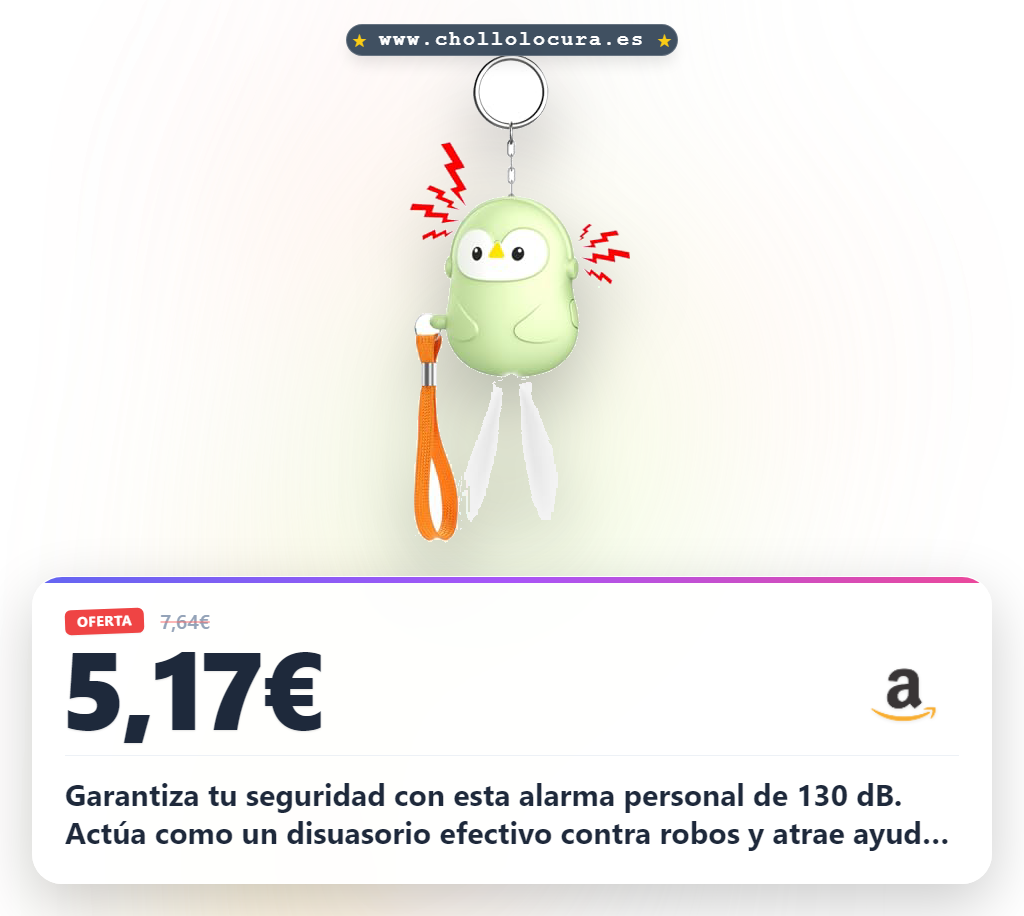 Consigue alarma personal 130 dB con luz LED para defensa y emergencia, llavero antiviolación para todos