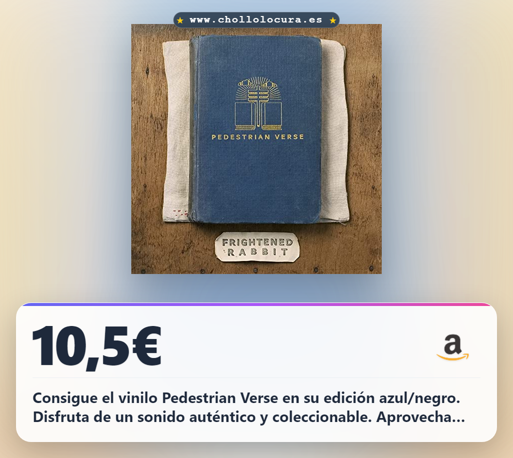 Consigue el vinilo Pedestrian Verse en su edición azul/negro. Disfruta de un sonido auténtico y coleccionable. Aprovecha esta oferta histórica y llévate la novedad al mejor precio.
