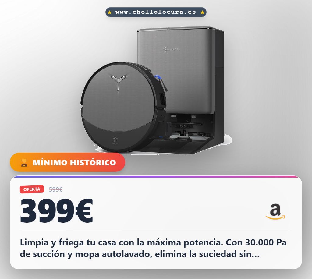 Consigue el robot aspirador y mopa ECOVACS DEEBOT T90 Pro con tecnología OZMO y IA
