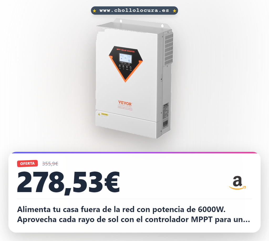 Aprovecha inversor solar híbrido 6000 W 2 en 1 con MPPT y WiFi para sistemas fuera de la red.