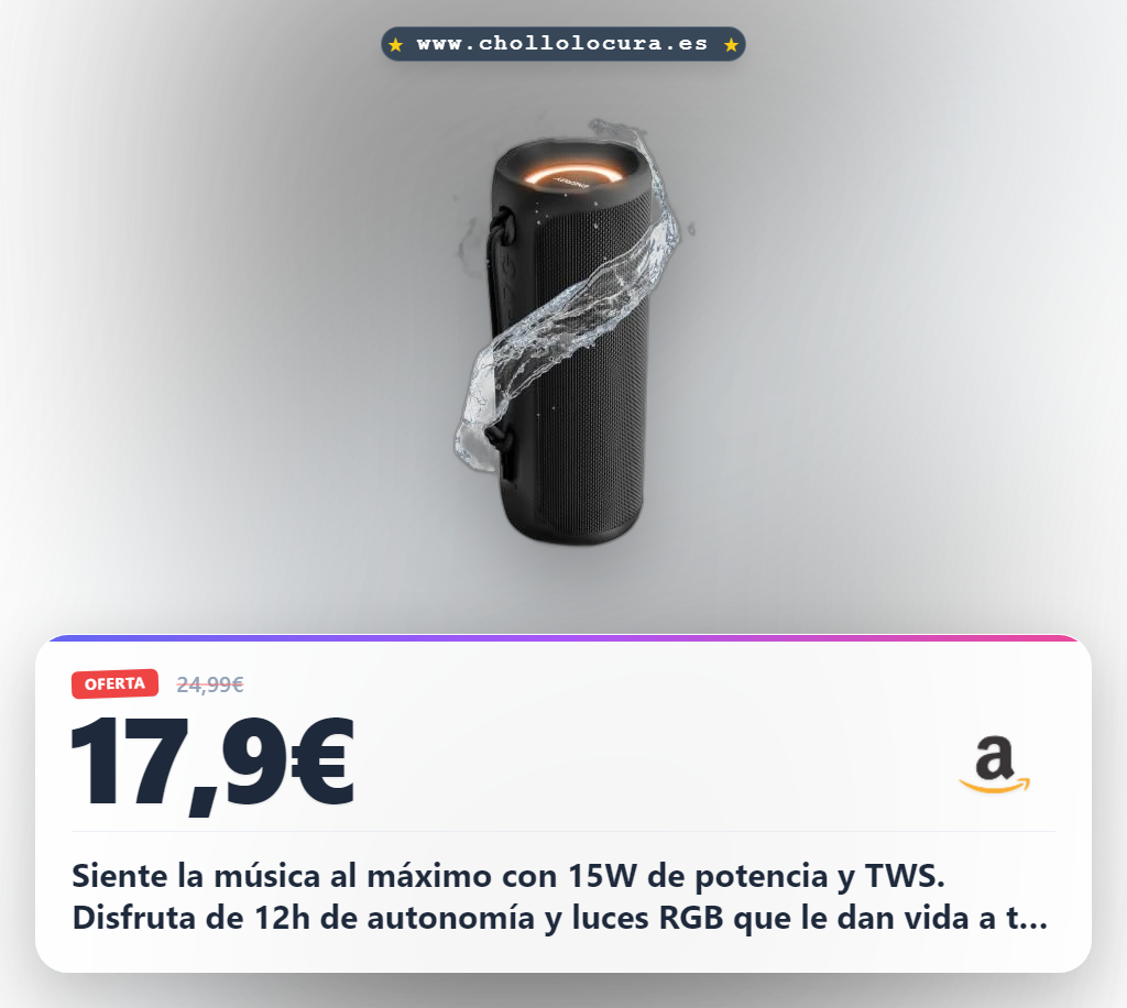 Disfruta del Altavoz Bluetooth Portátil Energy Sistem Urban box 2+ 15W con luces RGB y TWS al mejor precio.