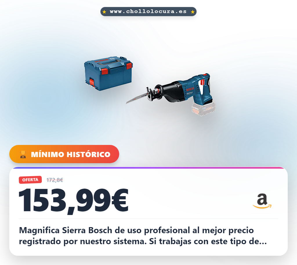 Bosch Professional GSA 18 V-LI Sierra sable, 2.400 2.700 cpm, control de velocidad, sin batería, en L-BOXX, Negro, Azul