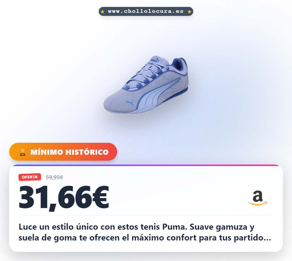 Aprovecha los tenis Puma Catch Soleil SD para mujer en oferta con colores Lavanda intensa y Zafiro Real al mejor precio