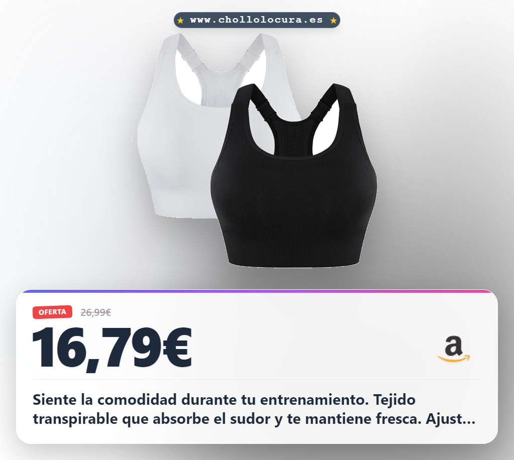 Consigue el sujetador deportivo Leversic racerback de alta sujeción ajustable para entrenar al mejor precio del año al máximo.