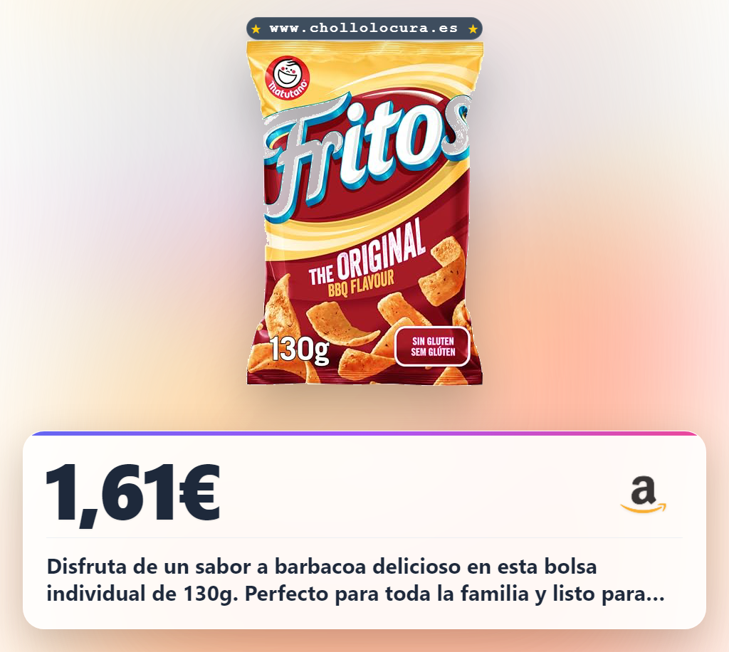Aprovecha los snacks Matutano Fritos sabor a barbacoa para toda la familia en oferta