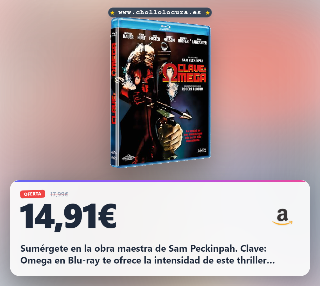 Consigue Clave Omega en Blu-ray, el clásico thriller de Sam Peckinpah para tu colección de cine