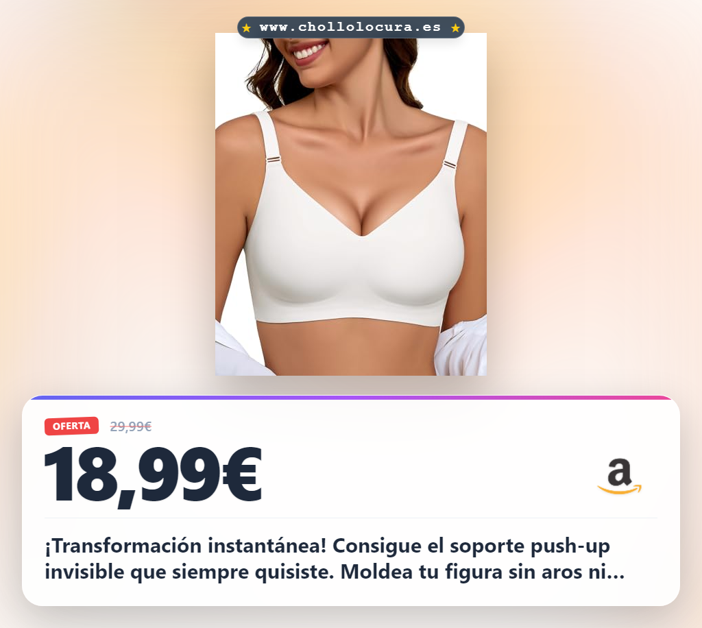 Ahorra el sujetador sin aros mujer reductor Push Up: comodidad invisible, sin costuras y talla grande