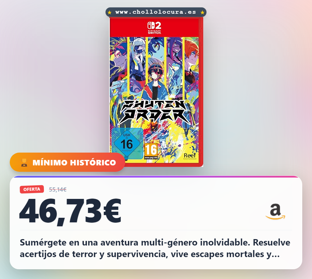 Aprovecha Shuten Order para Nintendo Switch 2: aventura de escape, horror y romance al mejor precio