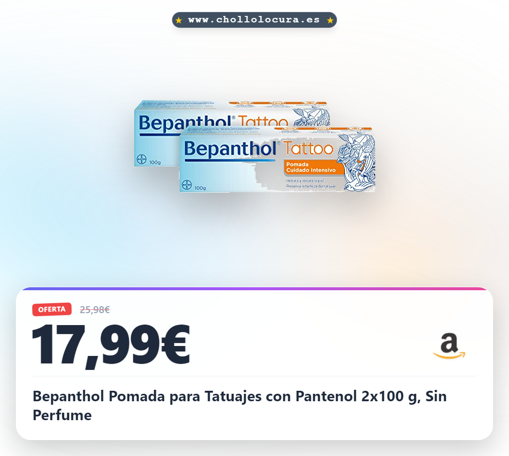 Bepanthol Pomada para Tatuajes con Pantenol 2x100 g, Sin Perfume