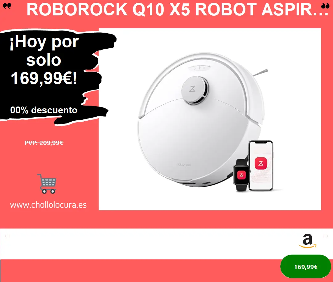 roborock Q10 X5 Robot Aspirador, 10.000 Pa HyperForce, Doble Sistema antienredos, Innovador Cepillo JawScrapers y mopa de Alta Intensidad, tecnología reactiva para Evitar obstáculos,Blanco