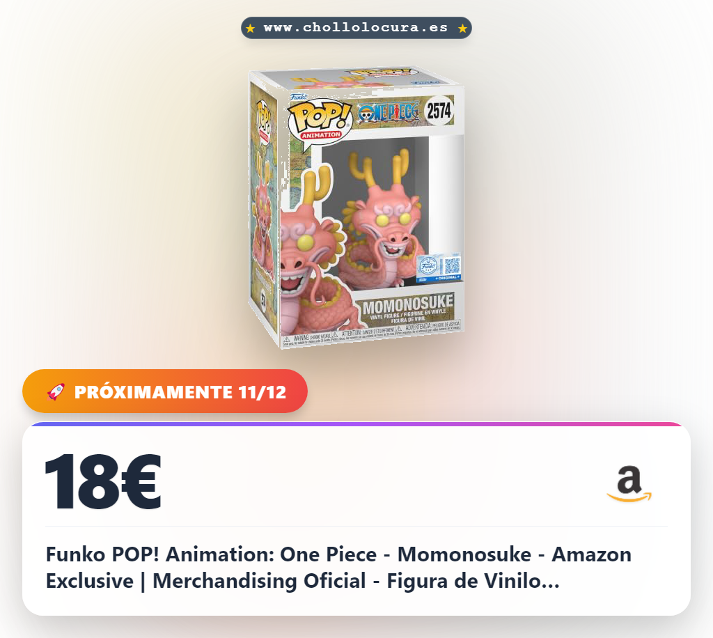 Funko POP! Animation: One Piece - Momonosuke - Amazon Exclusive | Merchandising Oficial - Figura de Vinilo Coleccionable para Decoración - Regalo Friki de Cumpleaños