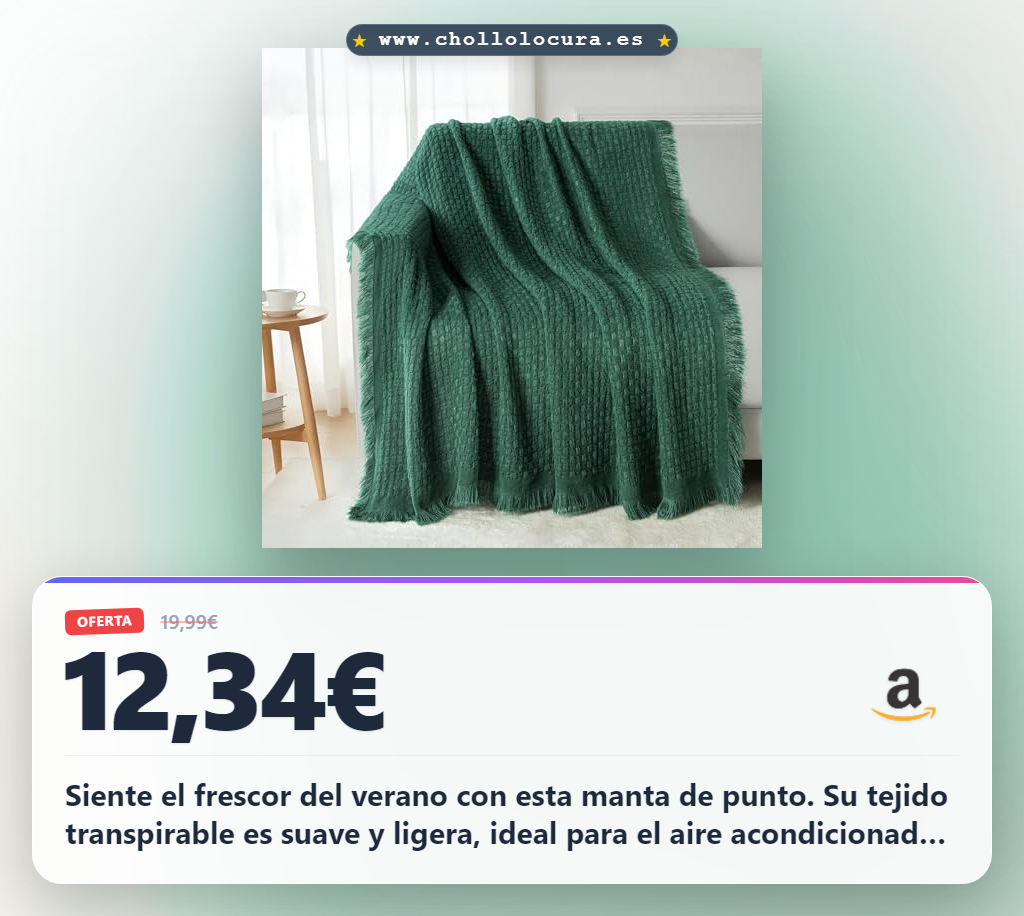 Aprovecha esta manta de punto tejido verano fresca y suave 130x150 cm al mejor precio