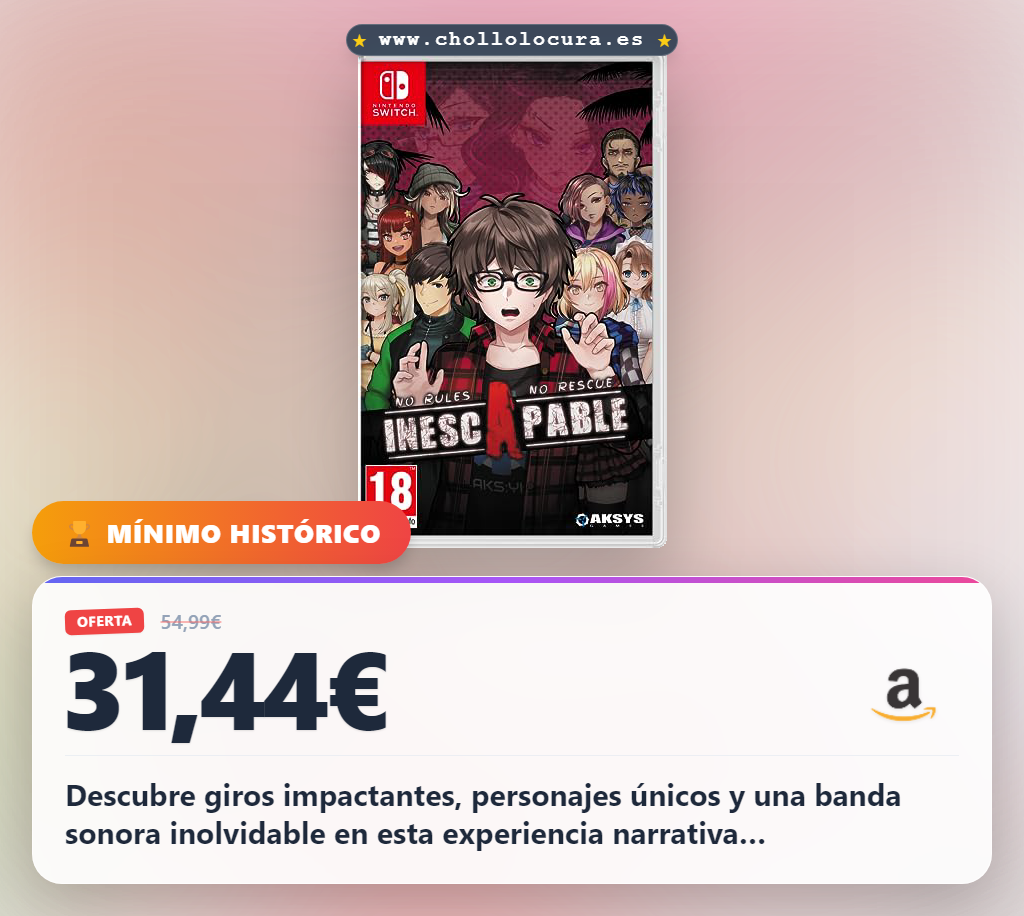 ¡Inescapable para Nintendo Switch! Vive una historia cautivadora con múltiples caminos narrativos