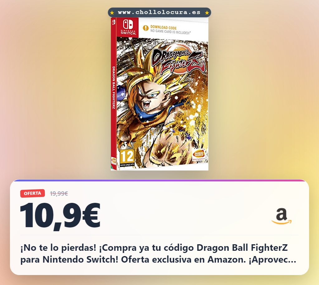 ¡Compra ya! Dragon Ball FighterZ [Code In A Box] para Nintendo Switch - Oferta exclusiva en Amazon