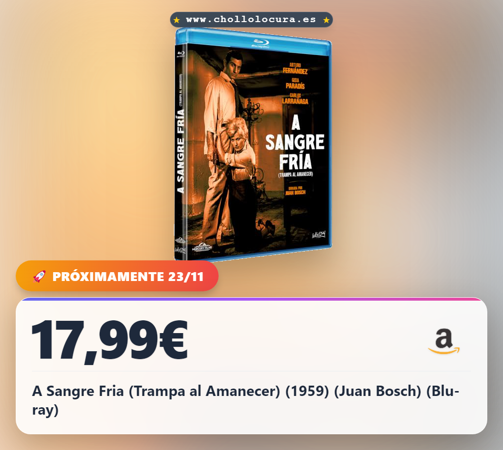 A Sangre Fria (Trampa al Amanecer) (1959) (Juan Bosch) (Blu-ray)