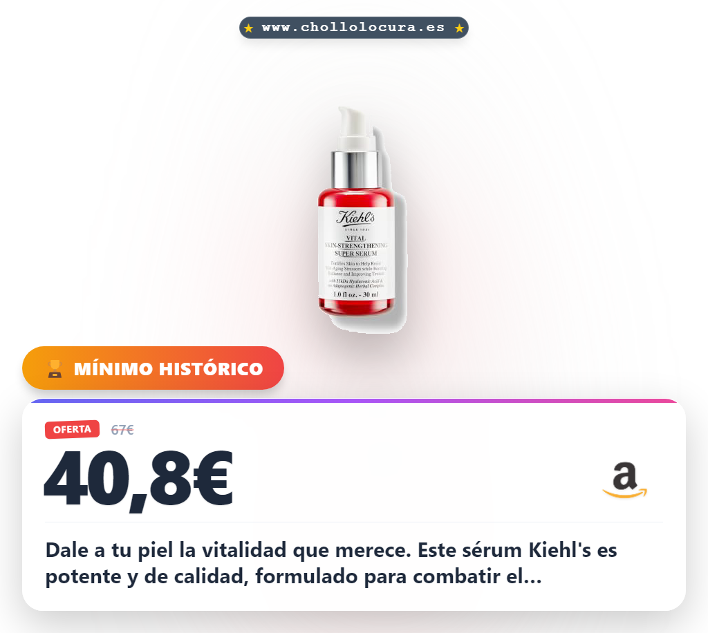 Aprovecha el sérum Kiehl's Vital para fortalecer tu piel y combatir la antiedad. Calidad premium 30 ml