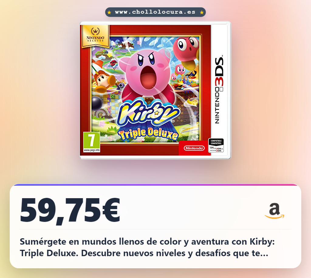 Consigue Kirby Triple Deluxe en oferta histórica para disfrutar de la aventura y diversión hoy mismo