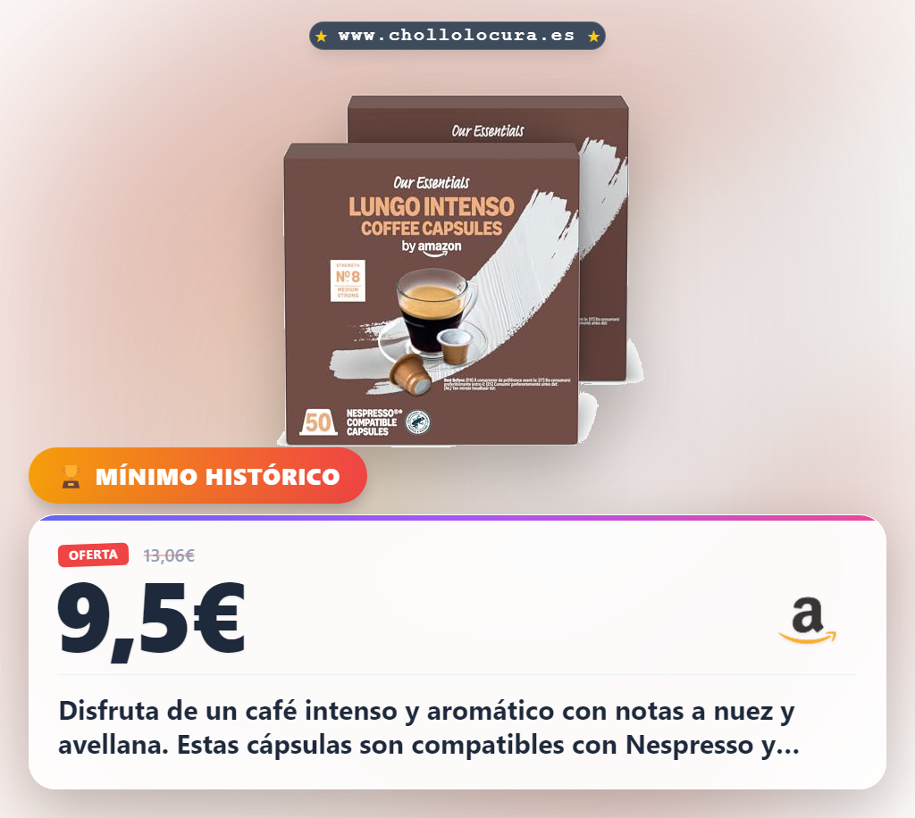 Aprovecha cápsulas de café Lungo Intenso Nespresso compatibles con tu máquina al mejor precio
