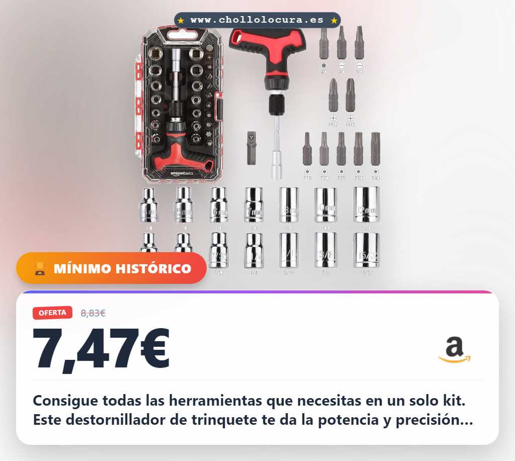 Aprovecha este kit de 27 destornilladores magnéticos con trinquete para bricolaje y reparación al mejor precio