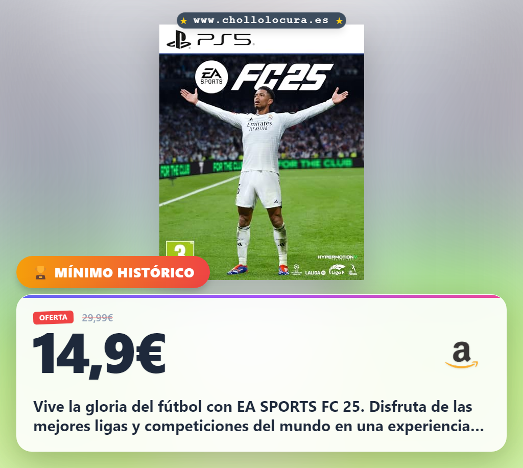 Aprovecha EA SPORTS FC 25 Standard Edition para PS5 y disfruta del fútbol en toda su gloria