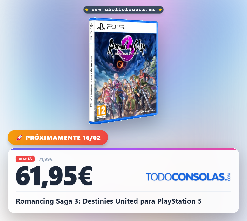 Romancing Saga 3: Destinies United para PlayStation 5