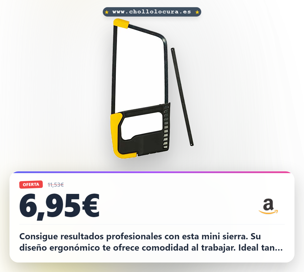 Aprovecha la mini sierra para metales Stanley 152 mm con diseño ergonómico al mejor precio en oferta