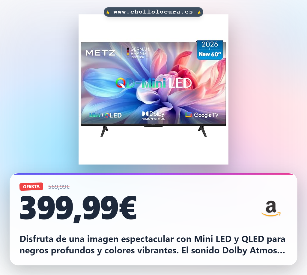 Aprovecha la TV 4K Mini LED QLED con Dolby Vision y Atmos para cine en casa y gaming al mejor precio