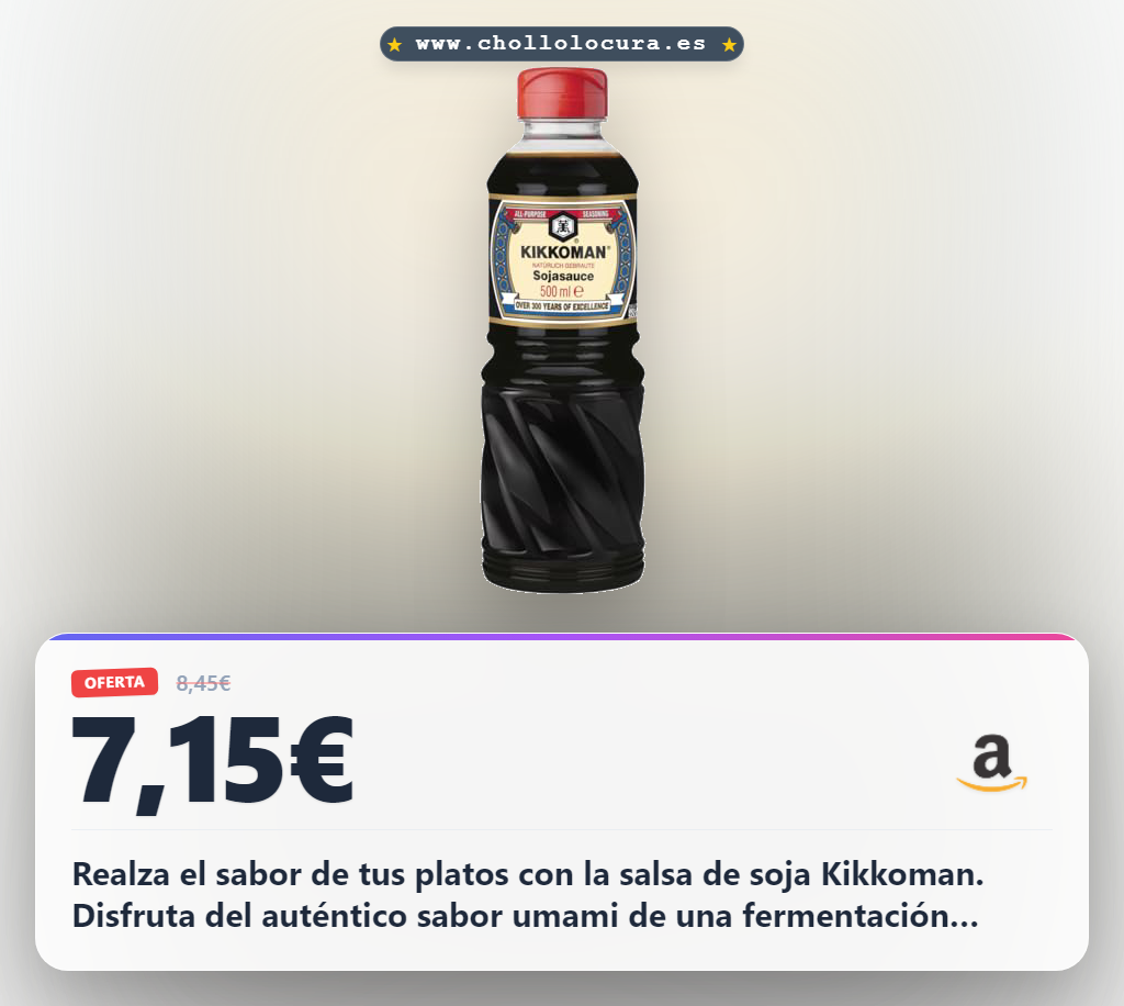 Aprovecha la salsa de soja Kikkoman fermentada 300 años para realzar el sabor en tus platos