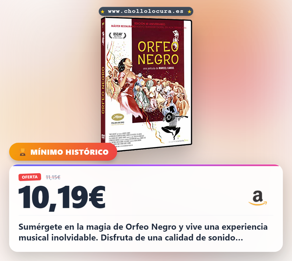 Disfruta de Orfeo Negro en DVD con la mejor calidad disponible al precio de chollo