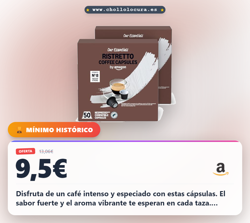 Aprovecha estas cápsulas de café Ristretto Nespresso compatibles con máquinas y certificadas Rainforest Alliance