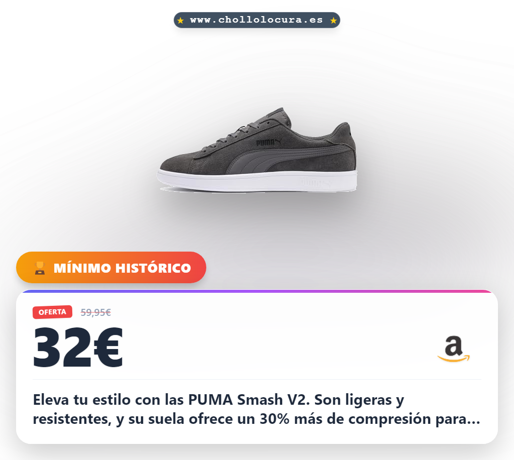 Descubre las PUMA Smash V2: zapatillas deportivas ligeras y resistentes con NetFit para tu entrenamiento diario al mejor precio