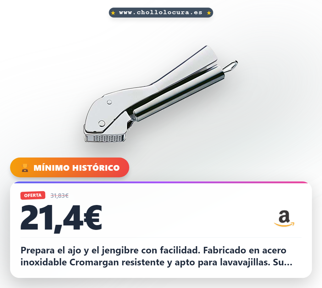 Aprovecha la prensa de ajos WMF Profi Plus en acero inoxidable Cromargan para cocinar al mejor precio