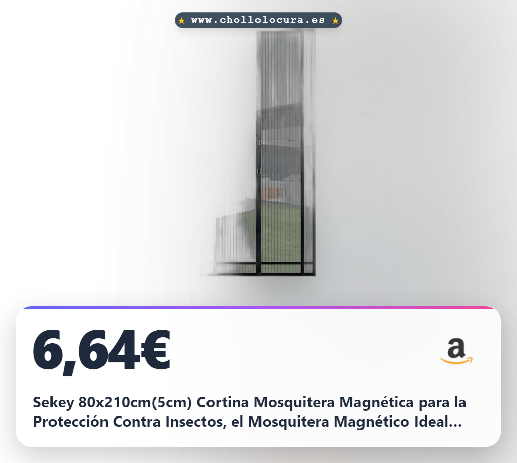 Sekey 80x210cm(5cm) Cortina Mosquitera Magnética para la Protección Contra Insectos, el Mosquitera Magnético Ideal para Puerta de Balcón, Puerta de Terraza (se Puede Cortar en Altura y Ancho), Negro
