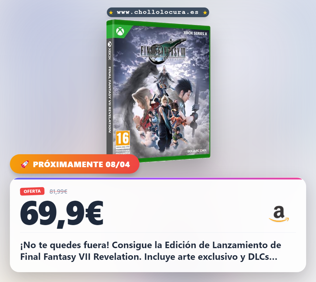 Consigue Final Fantasy VII Revelation Launch Edition en oferta: ¡el basto planeta te espera!