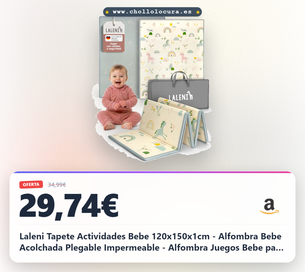 Laleni Tapete Actividades Bebe 120x150x1cm - Alfombra Bebe Acolchada Plegable Impermeable - Alfombra Juegos Bebe para Interiores y Exteriores - Colchoneta Bebe Suelo con Arcoiris