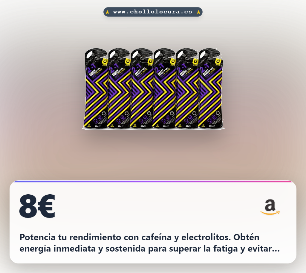 Aprovecha el pack de 6 geles energéticos veganos con cafeína y electrolitos para running y ciclismo.