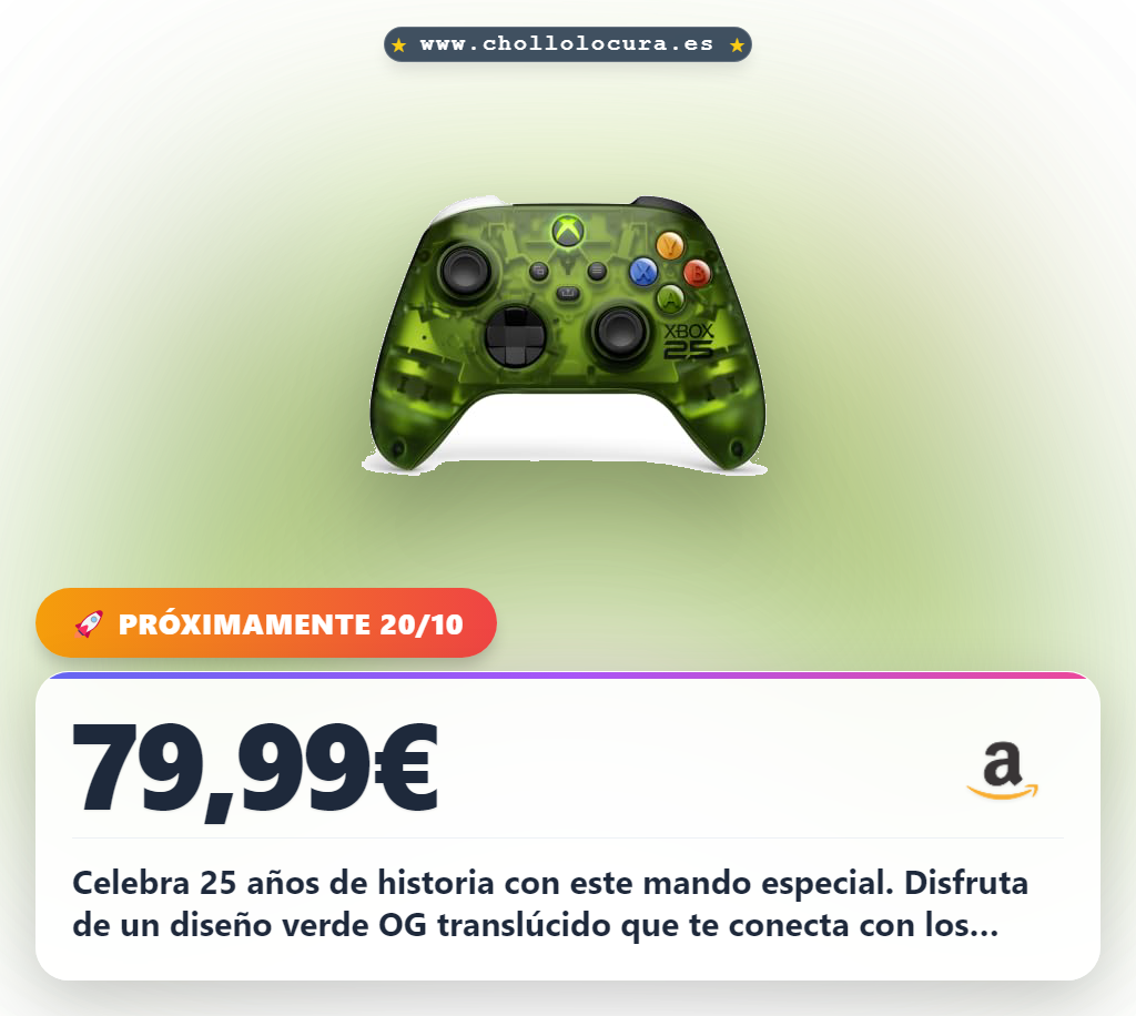 Aprovecha el mando inalámbrico Xbox X25 Special Edition para Series X|S y PC al mejor precio de oferta