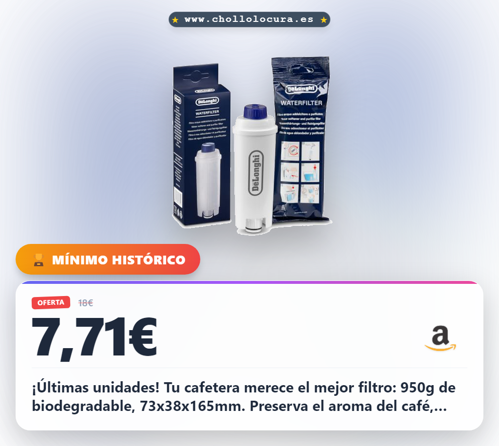 DeLonghi DLS C002 De flujo directo Blanco - Filtro de agua (950 g, 73 x 38 x 165 mm)