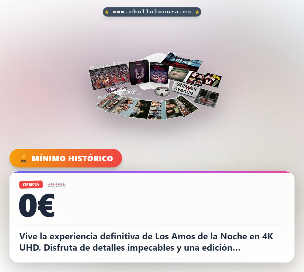 Aprovecha Los Amos de la Noche 4K UHD Edición Coleccionista para fans y coleccionistas en oferta