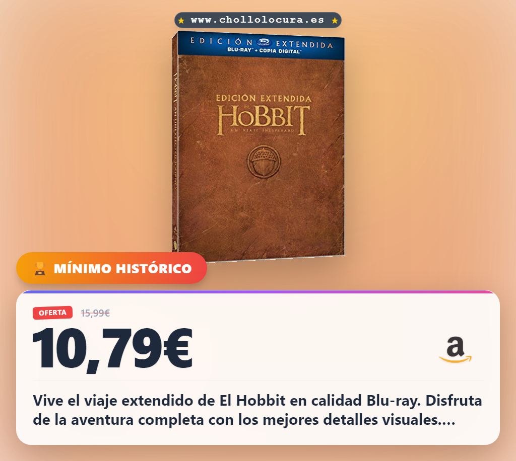 Ahorra en El Hobbit Edición Extendida Blu-ray al mejor precio de oferta histórica