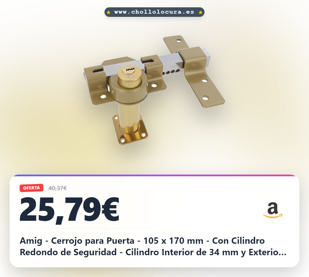 Consigue la seguridad con Cerrojo Amig Acero Martelé 105x170mm + 5 Llaves