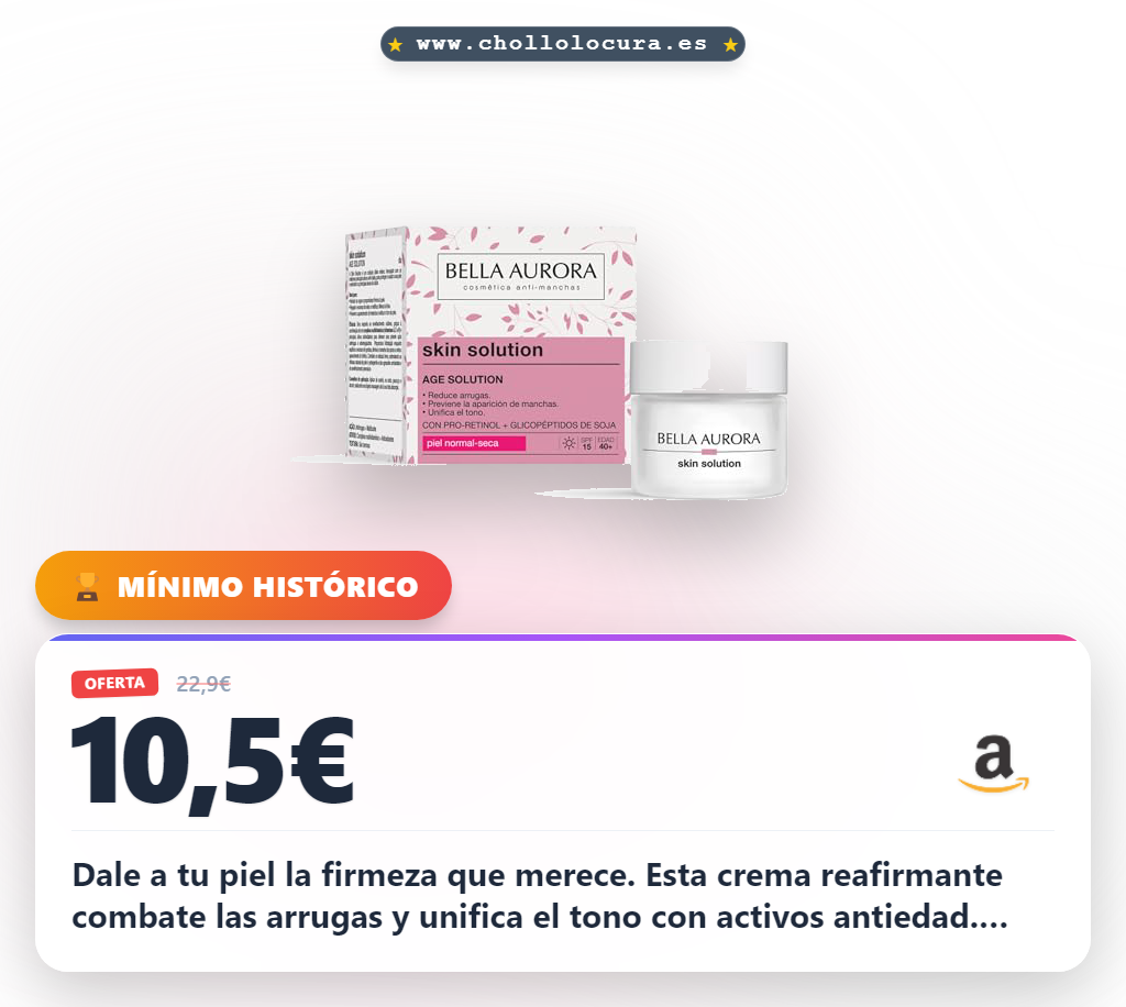 Consigue Crema Antiarrugas Reafirmante de Día Bella Aurora para piel madura en oferta