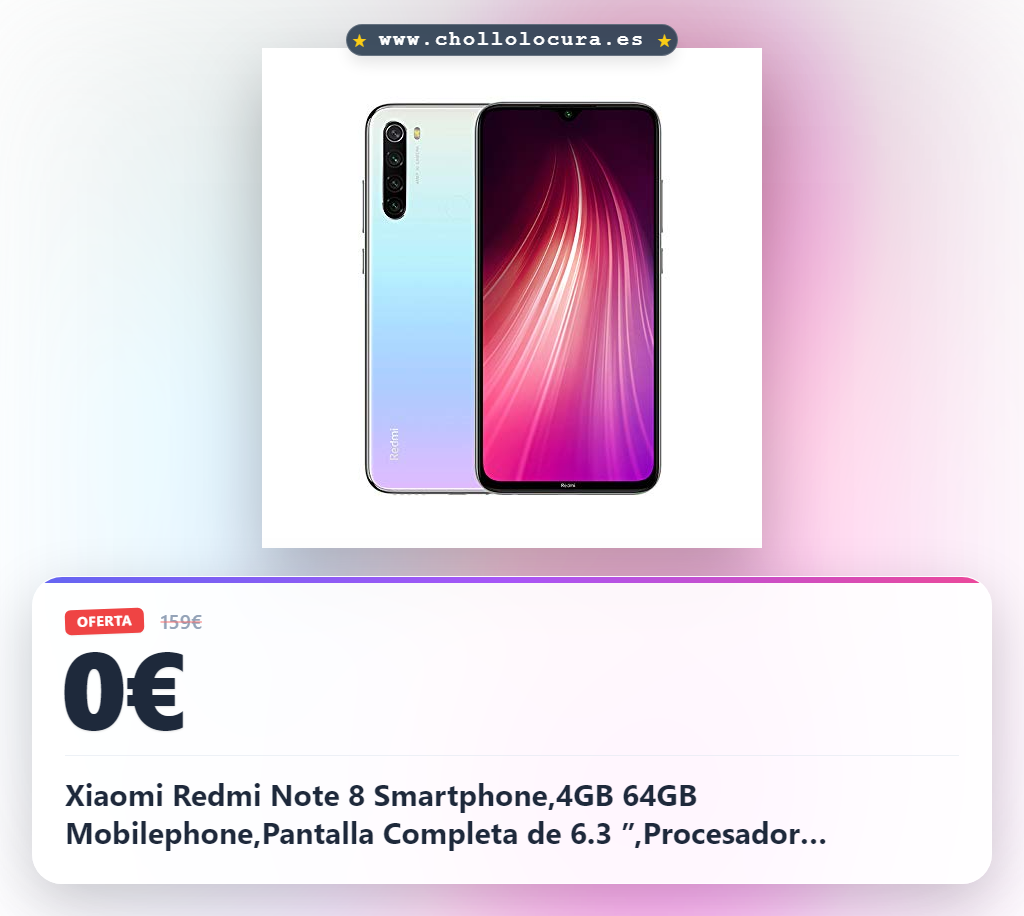 Xiaomi Redmi Note 8 Smartphone,4GB 64GB Mobilephone,Pantalla Completa de 6.3 ”,Procesador Snapdragon 665 Octa Core,Carga Rápida de 4000 mAh,Quad Cámara(48MP + 8MP + 2MP + 2MP) Versión Global(Blanco)