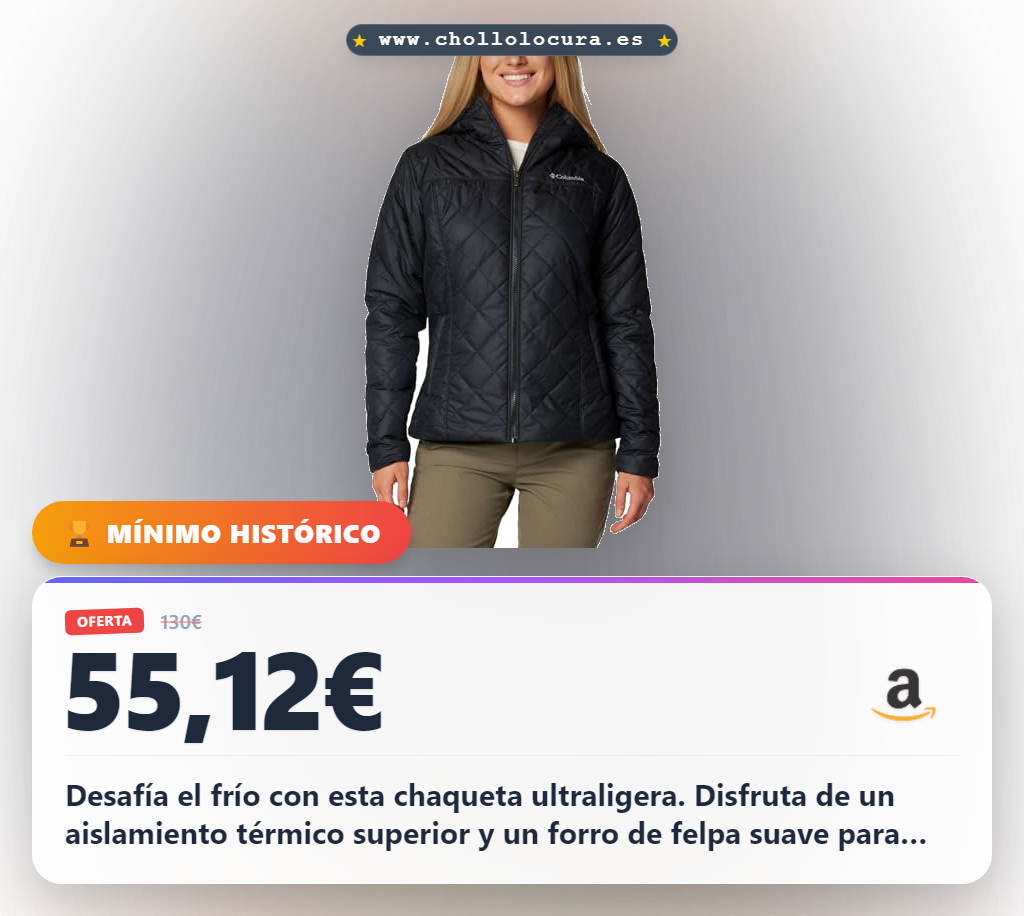 Aprovecha la chaqueta Columbia Copper Crest II mujer con aislamiento térmico y protección impermeable en oferta
