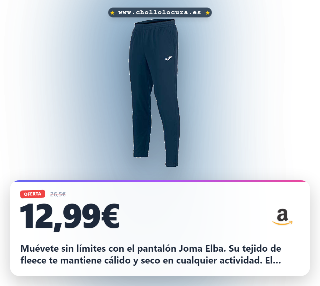 Aprovecha el pantalón deportivo Joma Elba para niños. Suave, cálido y transpirable con ajuste perfecto al mejor precio