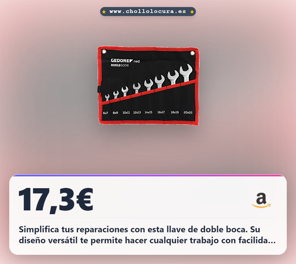 Aprovecha la llave fija de doble boca Gedore 3301081 en oferta histórica al mejor precio