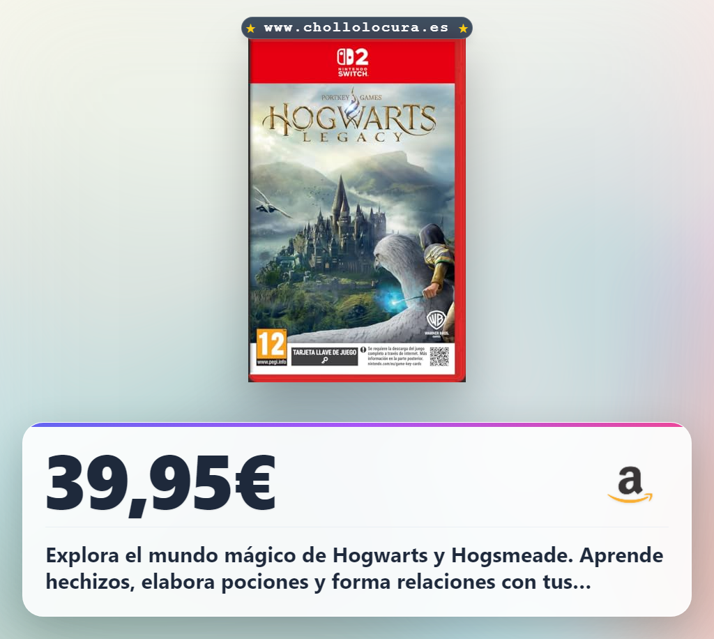 Aprovecha Hogwarts Legacy Switch 2 en oferta histórica y descubre el mundo mágico